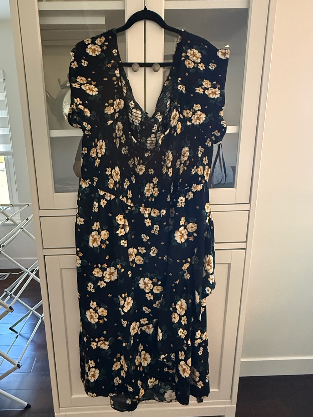 Torrid Floral Black Off-Shoulder Maxi Dress